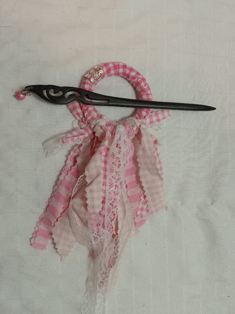 Round dreads or hair wrap/boho bun extension/Hair clip/Hair atebas & pic